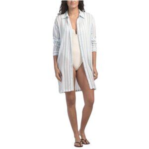 CARIBBEAN JOE Long Sleeve Cover-up Tunic